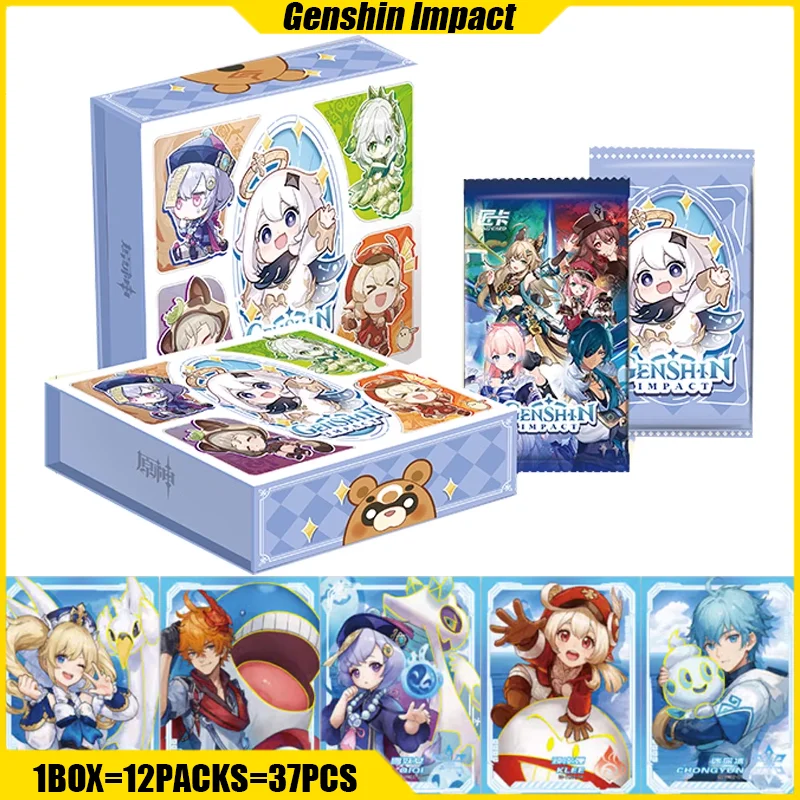

JANGCARD 2nd Genshin Impact Cards Anime Figure Playing Cards Mistery Box Game Booster Box Toys Birthday Gifts for Boys and Girls