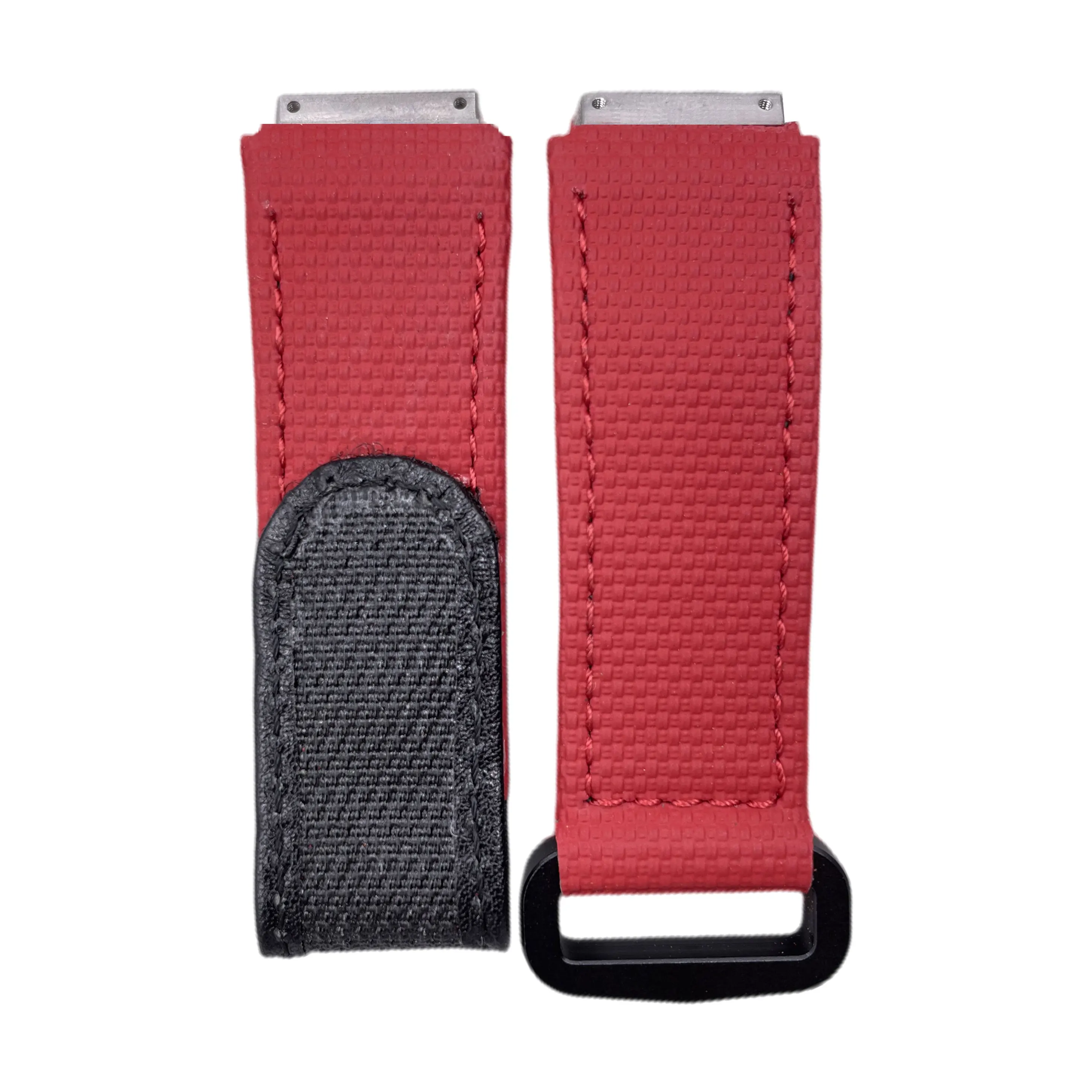 Bracelet Caoutchouc FKM Noir Pour Richard Mille RM030, RM055, RM011, RM47 - Taille M, Acier Inoxydable