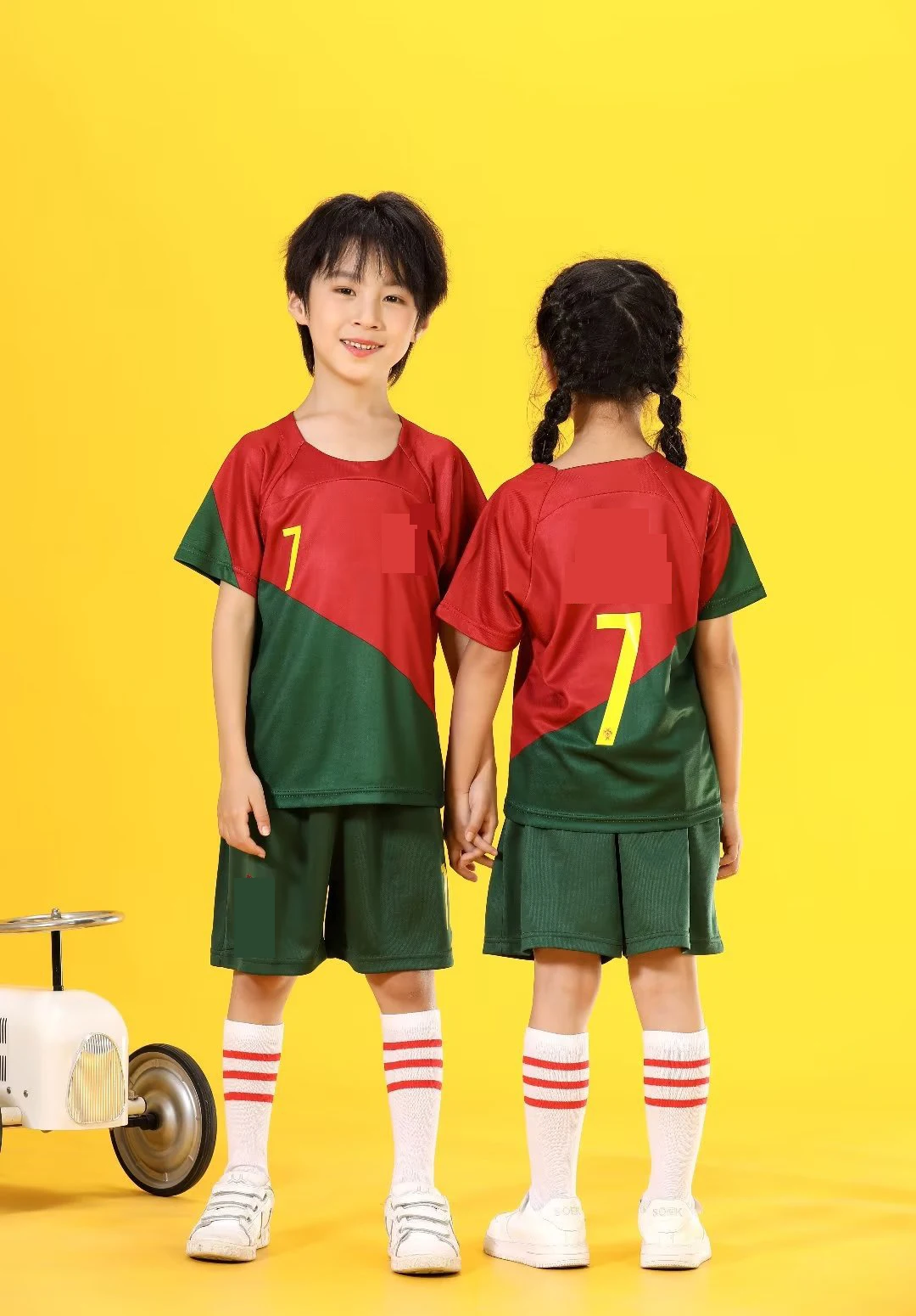 22-23 Portugal home No.7 National Team Football Jersey Set Men&rsquo;s Team Uniform Jersey Kids 14-2XL