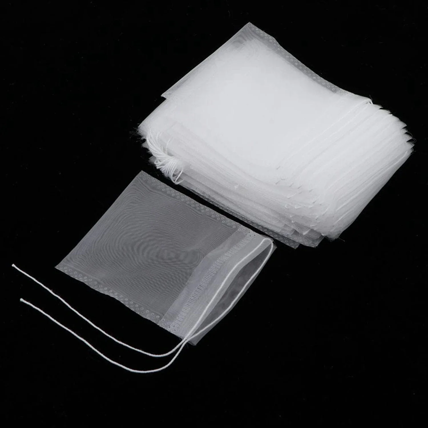 

50/100 Pcs Transparent Disposable Tea Bags Filter Bags for Tea Infuser with String Heal Seal Food Grade Nylon Spice Teabags