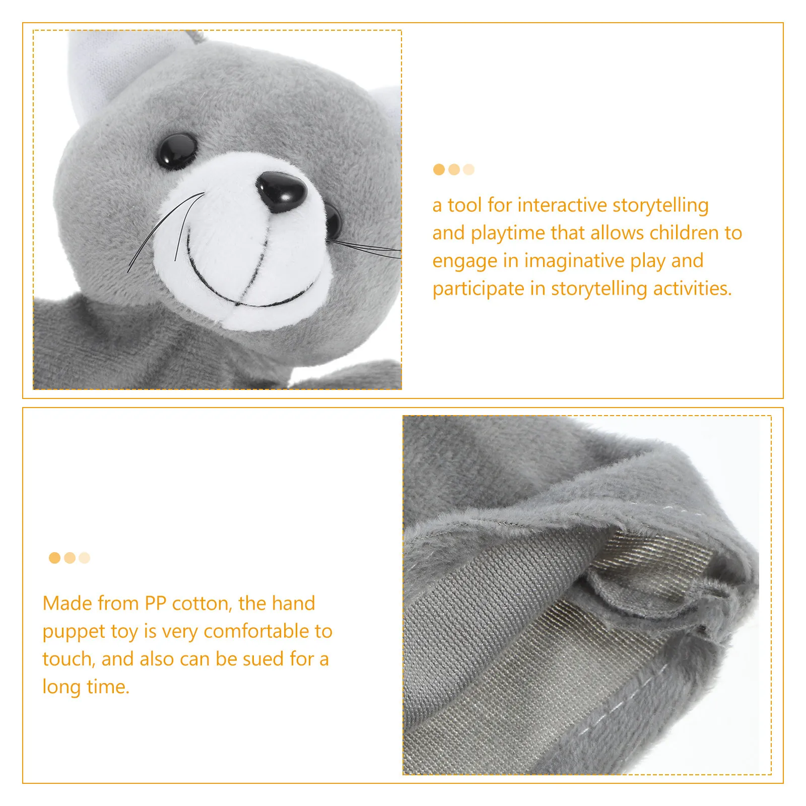 고양이 손인형 대화형 스토리텔링 교육용 역할놀이  를 위한 손인형 창의력 의사소통 능력