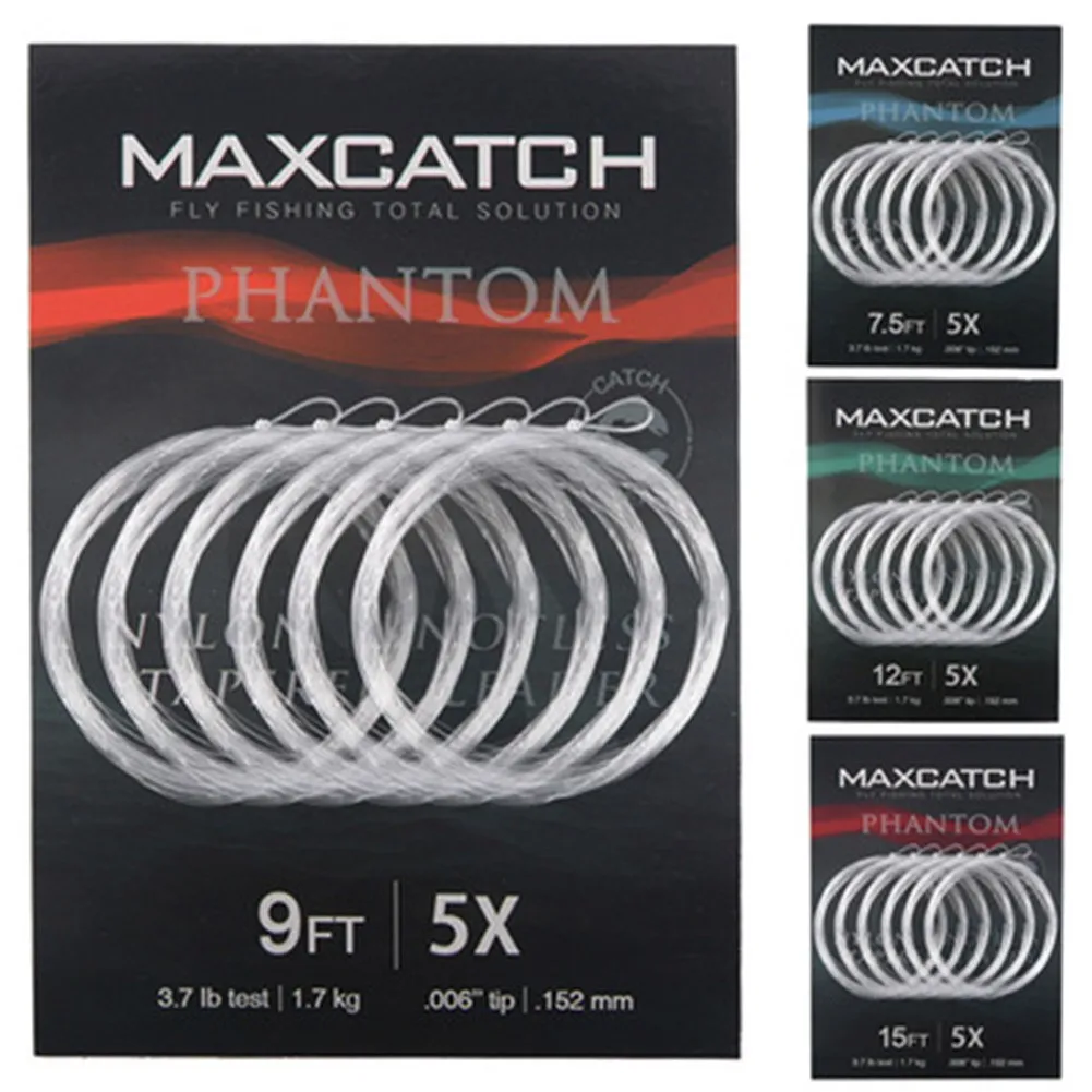 5Pcs Tapered Leader Fly Fishing Line 9FT 0X/1X/2X/3X/4X/5X/6X/7X 5Pcs