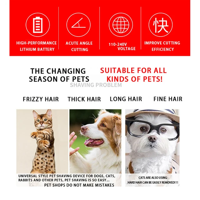 Electric Pet Clipper Grooming Kit for Dogs 5