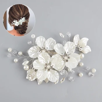 Pearl Rhinestone Wedding Hair Combs Hair Accessories For Women Accessories Hair Ornaments Jewelry Bridal Headpiece 1