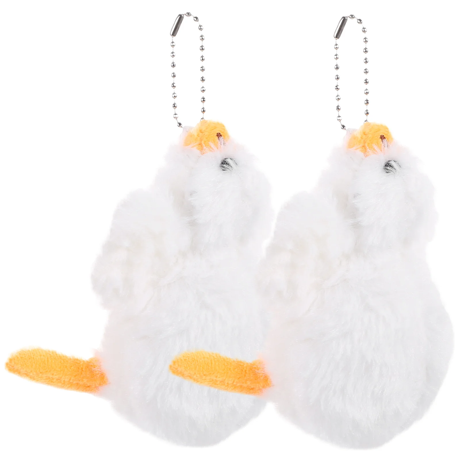 

Big White Goose Pendant Plush Bag Keychain Backpack Stuffed Dolls Purse Hanging Ornaments Adorn Ring