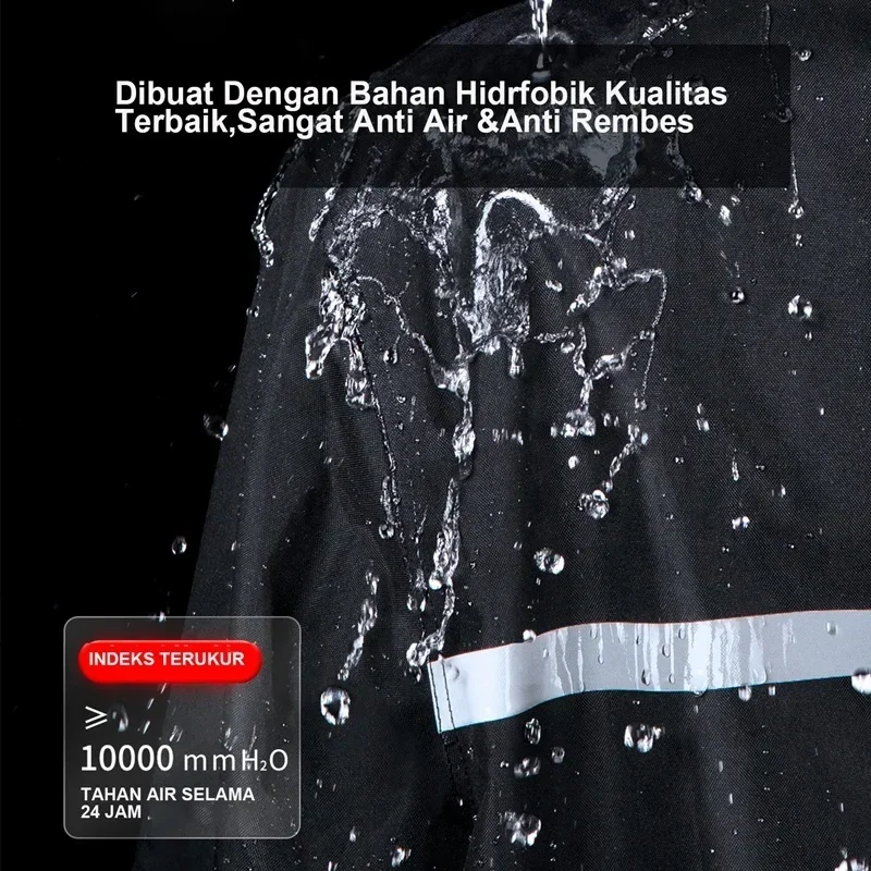 Motorcycle Raincoat Adult Thick Waterproof Reflective Riding