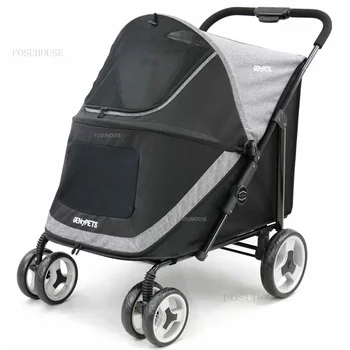 Modern Portable Pet Strollers for Cats and Dogs Cart