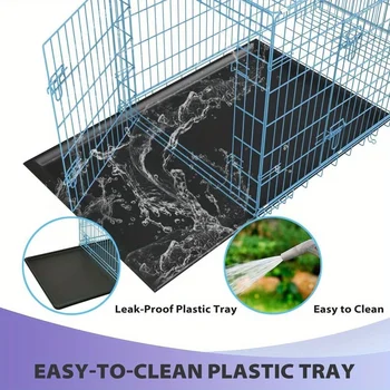 Folding wire kennel for large dog crate 3