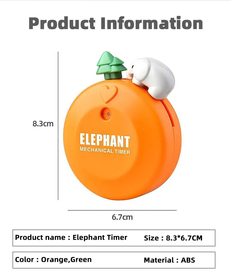 Description Picture 3 of itemMagnetic Kitchen Timer Cute Cartoon Alarm Kitchen Cooking Countdown Mechanical Timer Refrigerator sticker Shower Study Stopwatch