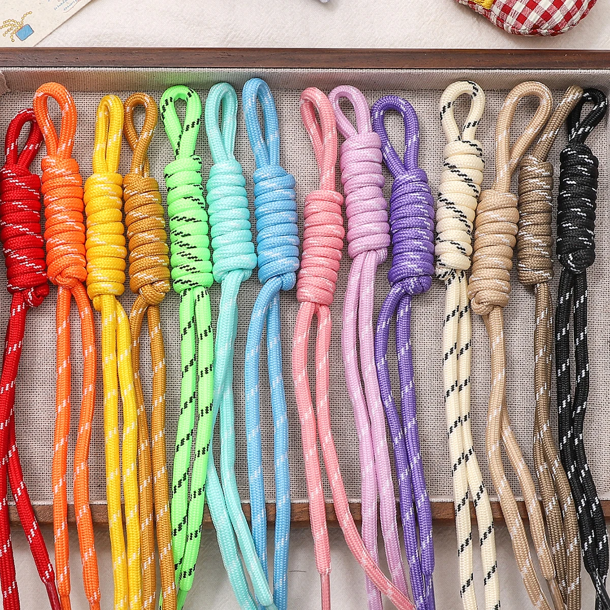 Colored Nylon Braided Rope for DIY Beads and Pendant Decorations (5-10pcs)