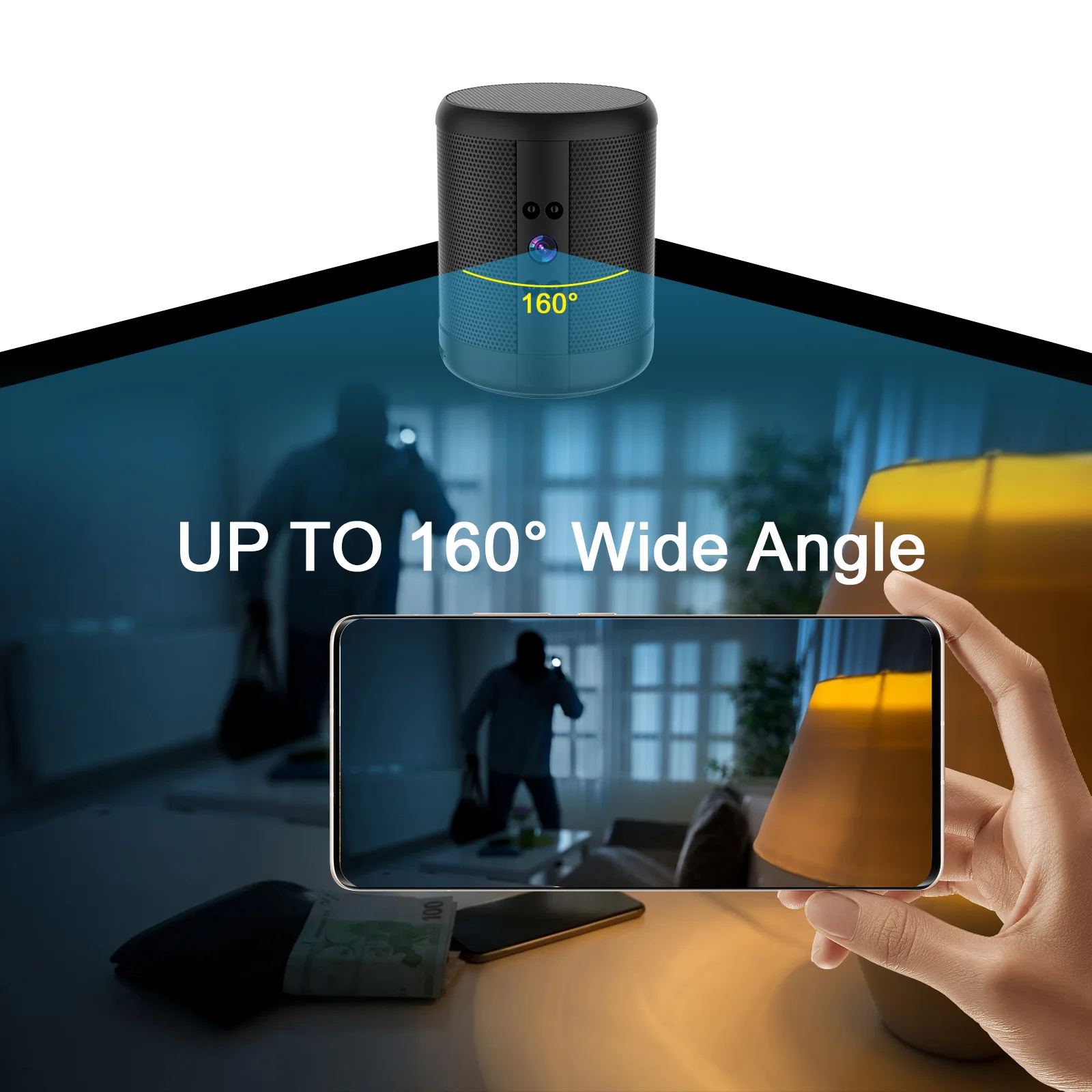 Angle view highlighting compact design