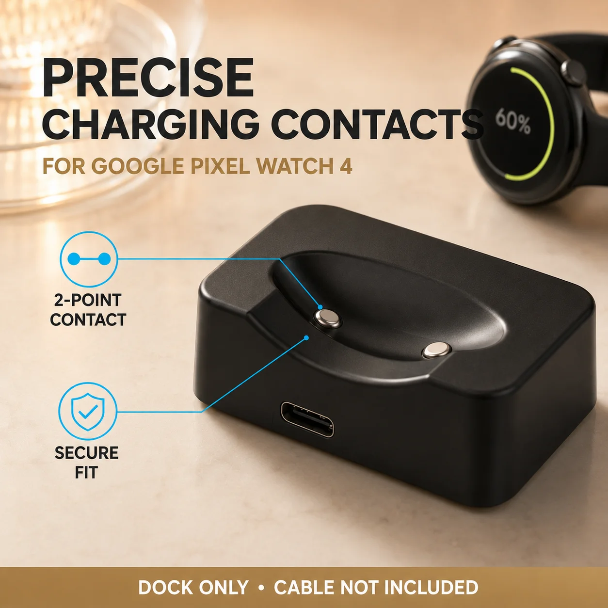 Magnetic Fast-Charging Dock with Type-C Connection