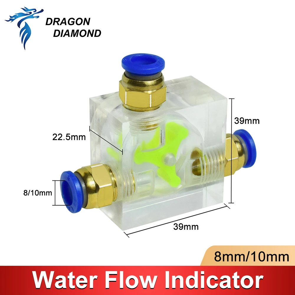 8mm/10mm Connecter Polished Surface Office Measuring Tools Flow Meter Durable For PC Water Cooling Acrylic Indicator,water flow measuring tools