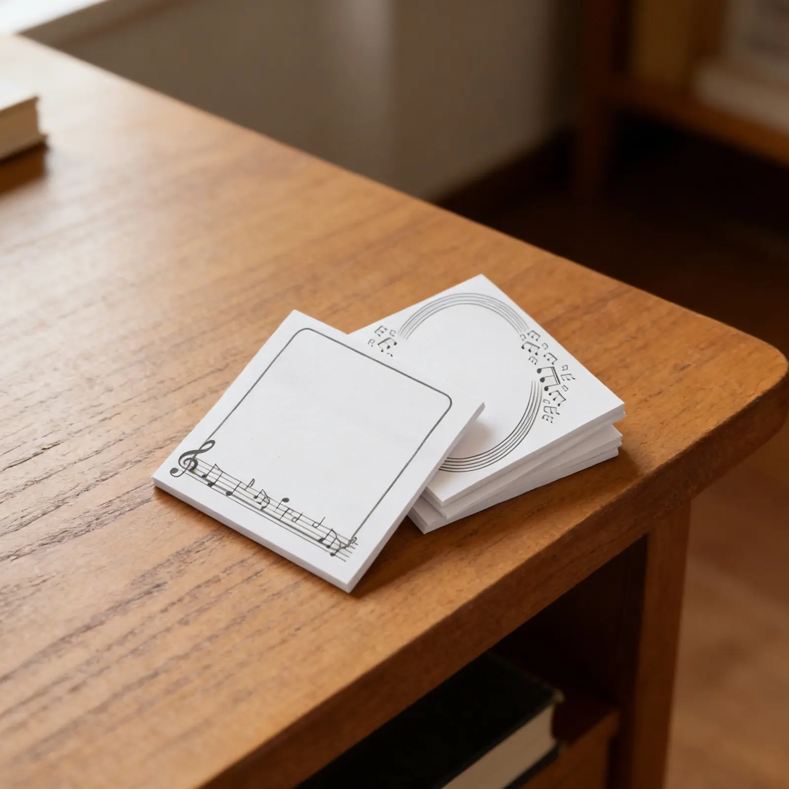 12 blocchetti autoadesivi per appunti, design con note musicali in bianco e nero, 3x3 pollici, mini memo per insegnanti di musica, scuola, ufficio - immagine 3