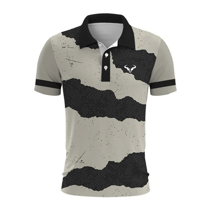 New 3D Printed Striped Style Men Polo Shirt Fashionable Golf Tennis Lapel Short Sleeved Top Loose and Breathable Summer Clothing 18 S69ece6d5f7e44550bb8e86e316faa7dcR