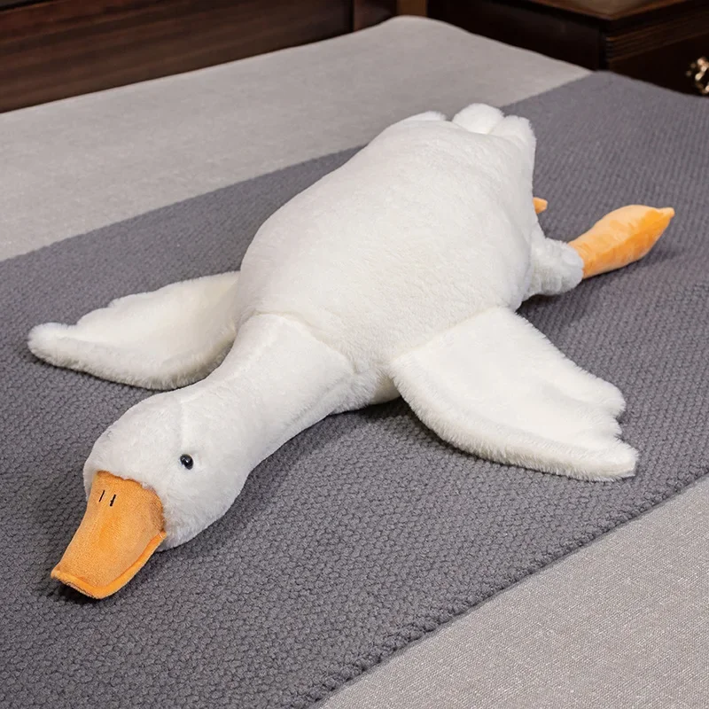 MINISO 50-160cm Extra Large Cute Big White Goose Plush Toy Cute Big Duck Animal Plush Stuffed Doll Super Soft Sleeping Pillow