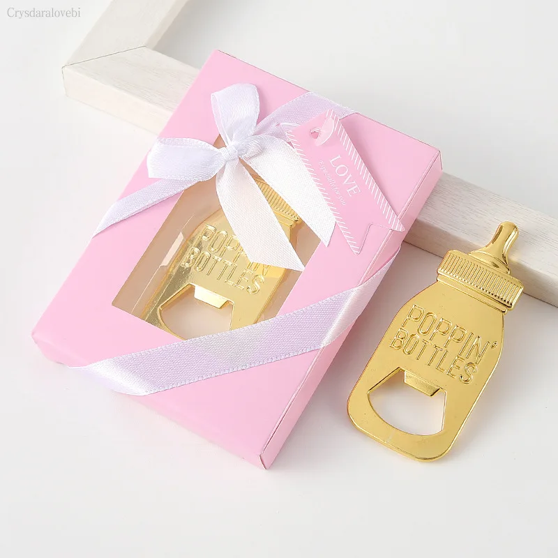 

20pc European Style Blue Gift Box Baby Pacifier Bottle Opener Baby Shower Boy Birthday Party Gifts Baptism Christening Souvenirs