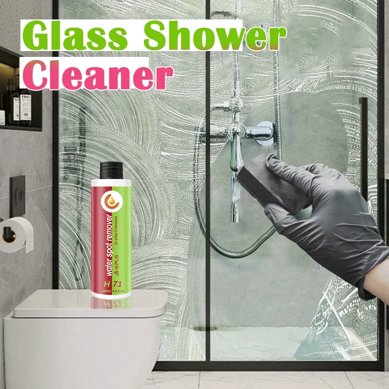 Water Spot Remover Bathroom Glass Cleaner Mineral Deposit Cleaner Stainless Steel Soap Shower Doors Bathtub Sink Mirror