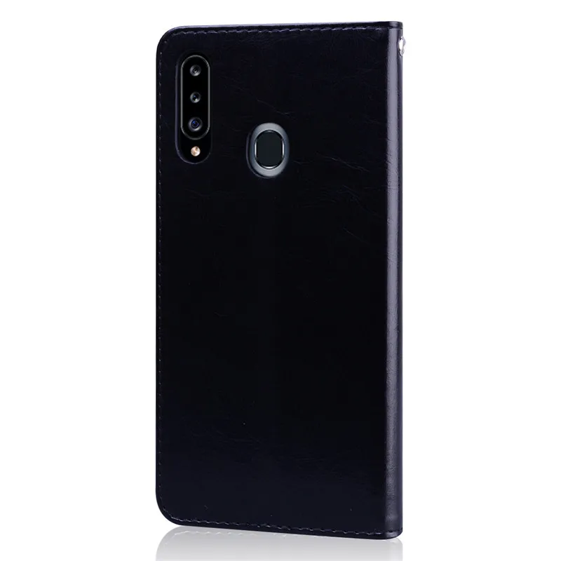 Case For Samsung Galaxy A20 A 20 Case Luxury Business Magnetic Plain Wallet Flip Leather Case For Samsung A20S A20e Flip Cover 3