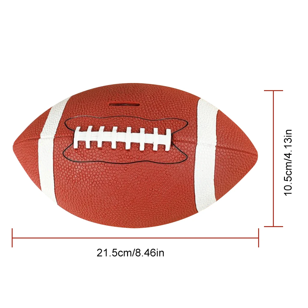 Football Piggy Bank Football Coin Bank Shatterproof Rugby Saving Bank Unbreakable Money Saving Box for Desk Decor 6