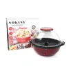 Popcorn Machine, Non-stick Board, Electric Stirring with Fast Heating Technology, Cool Handle, with Large Lid 2