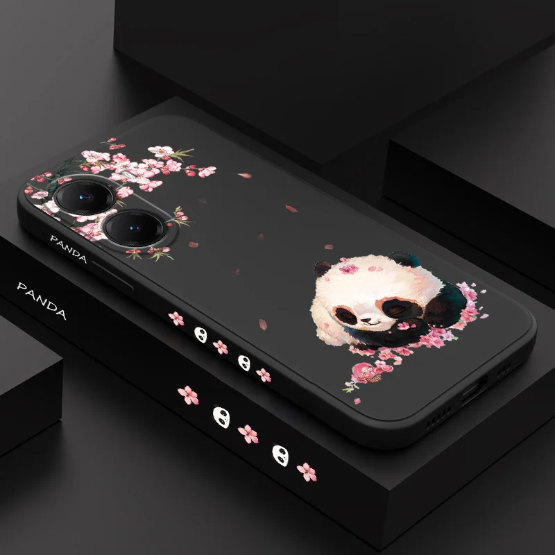 Floral Panda Silicone Soft Phone Case
