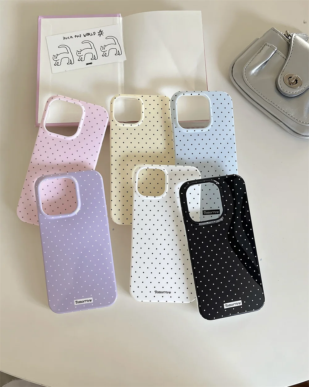 INS Polka Dot Small Fresh Mobile Phone Case for iPhone 15 14