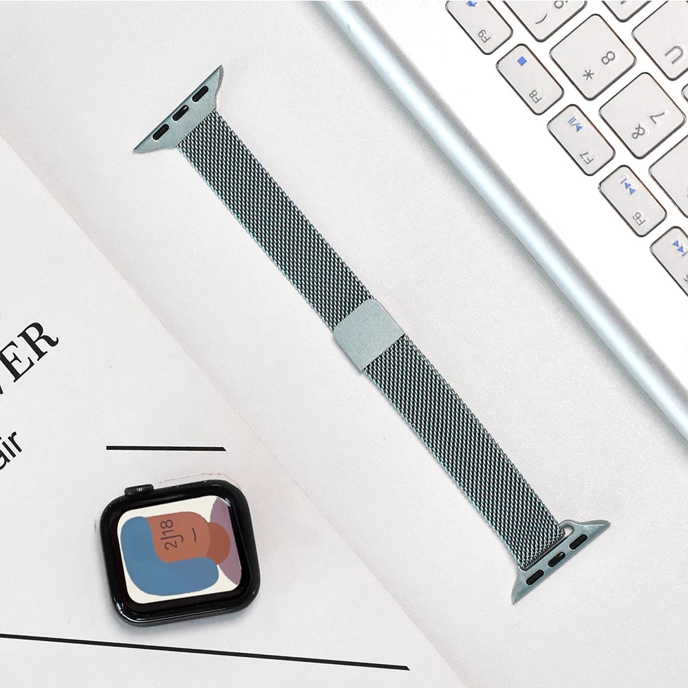 Sleek Stainless Steel Magnetic Milanese Watch Band