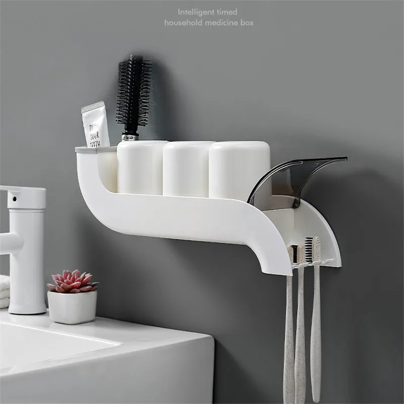 

Toilet Toothbrush Rack Toothbrush Cup Wall Mounted Toothbrush Cup Perforated Toothbrush Rack Washing Set