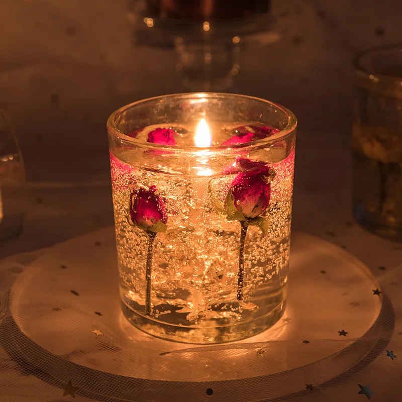 Bougies Romantiques Gel Wax Pour La Fête De La Saint Valentin Et