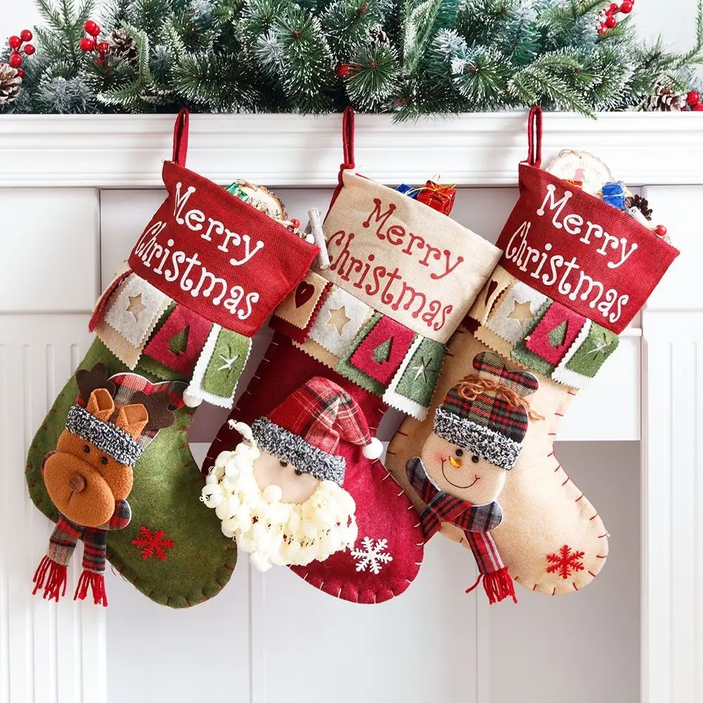 

Christmas Socks Gift Bag Large Christmas Tree Old Man Gift Bag Kindergarten Children Christmas Socks Pendant Decoration Socks