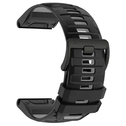 Elite Silicone Strap Bracelet for Fenix8 Watch - QuickFit, 26/22mm, Durable and Stylish (Black Gray)