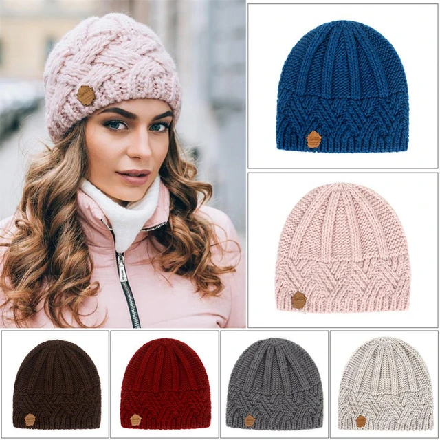 Hat and Scarf Set Knitted Gift Super Soft Cable Knit Pom Bobble Hat Ladies  Mens