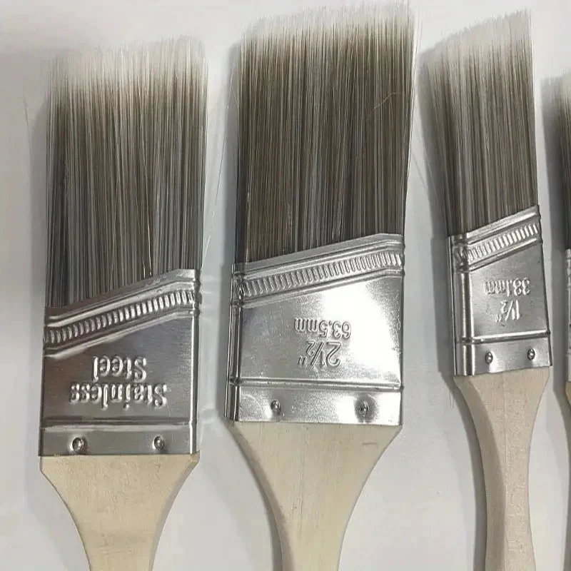5pcs Paint Brush Set Home Improvement Interior Exterior Corner Brushes For Latex Paints Lacquers Stains Painting Supplies Tool