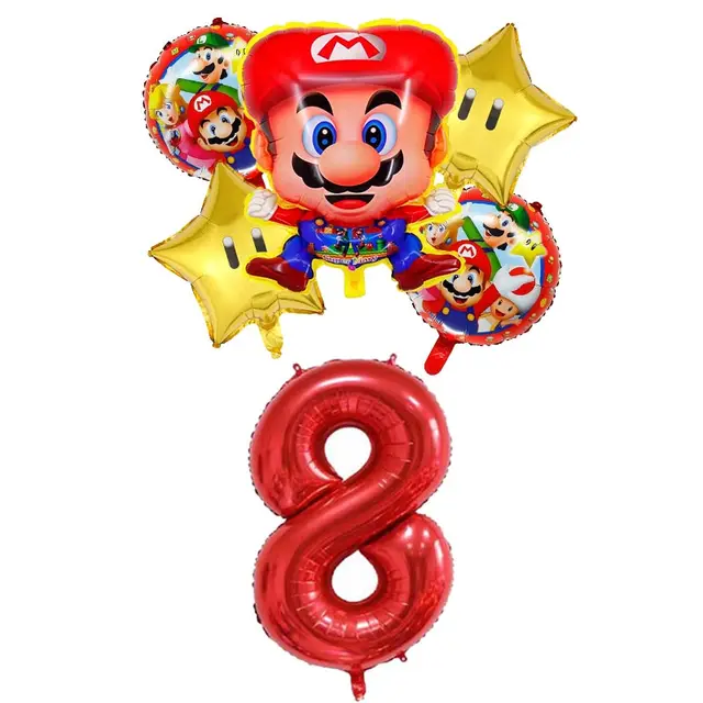 Décoration de ixd'Anniversaire à Thème Super Mario Bros pour Enfant,  Fournitures de ixPréChristophe, Tasse, Assiette, Ballon - AliExpress