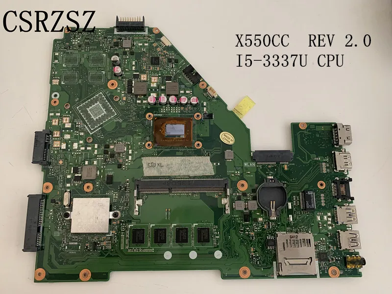 

CSRZSZ For ASUS X550CC X550CA Motherboard X550CC REV 2.0 Mainboard Processor i5-3337u Test all functions