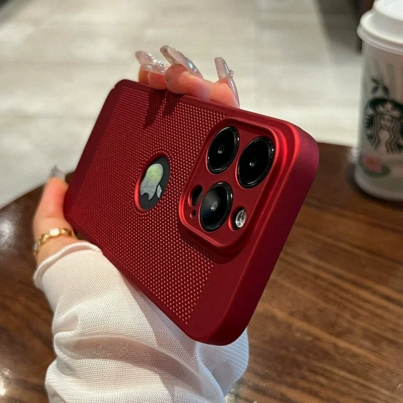 Luxury Heat Dissipation Phone Case with Hollow PC Hard Bumper Cover