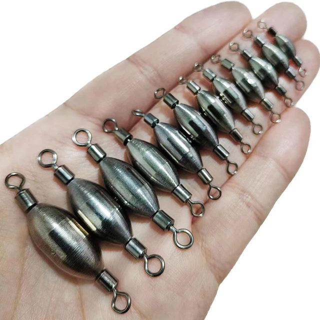 Fishing Weights Swivel Bullet Brass Sinkers Rolling Inline Swivel