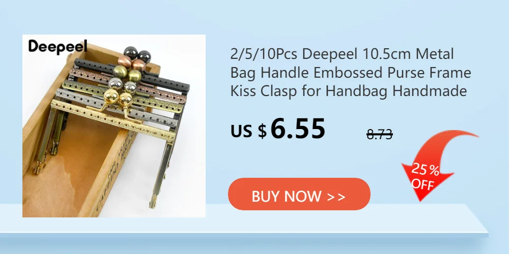 2/5/10Pcs Deepeel 8.5cm Metal Purse Frame Wallet Handle Kiss Clasp DIY Handbag Handmade Knitted Sewing Brackets Bag Accessories