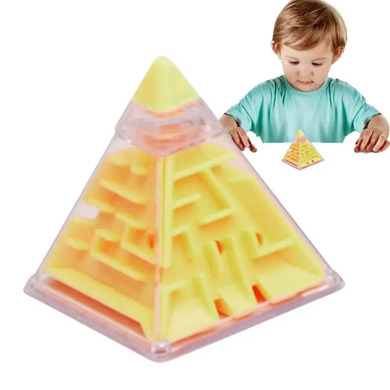 

Лабиринт, головоломка, кубик, игра, 3D пирамида, лабиринт, головоломка для мозга, игры, портативный Развивающий пазл, игрушки для детей, день рождения, искусство