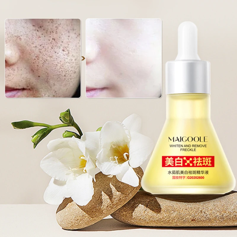 

Face Serum Freckle Moisturizing Whitening Remove Black Spots Melasma Brighten Skin Nourish Repair Fade Melanin Face Care 30ml