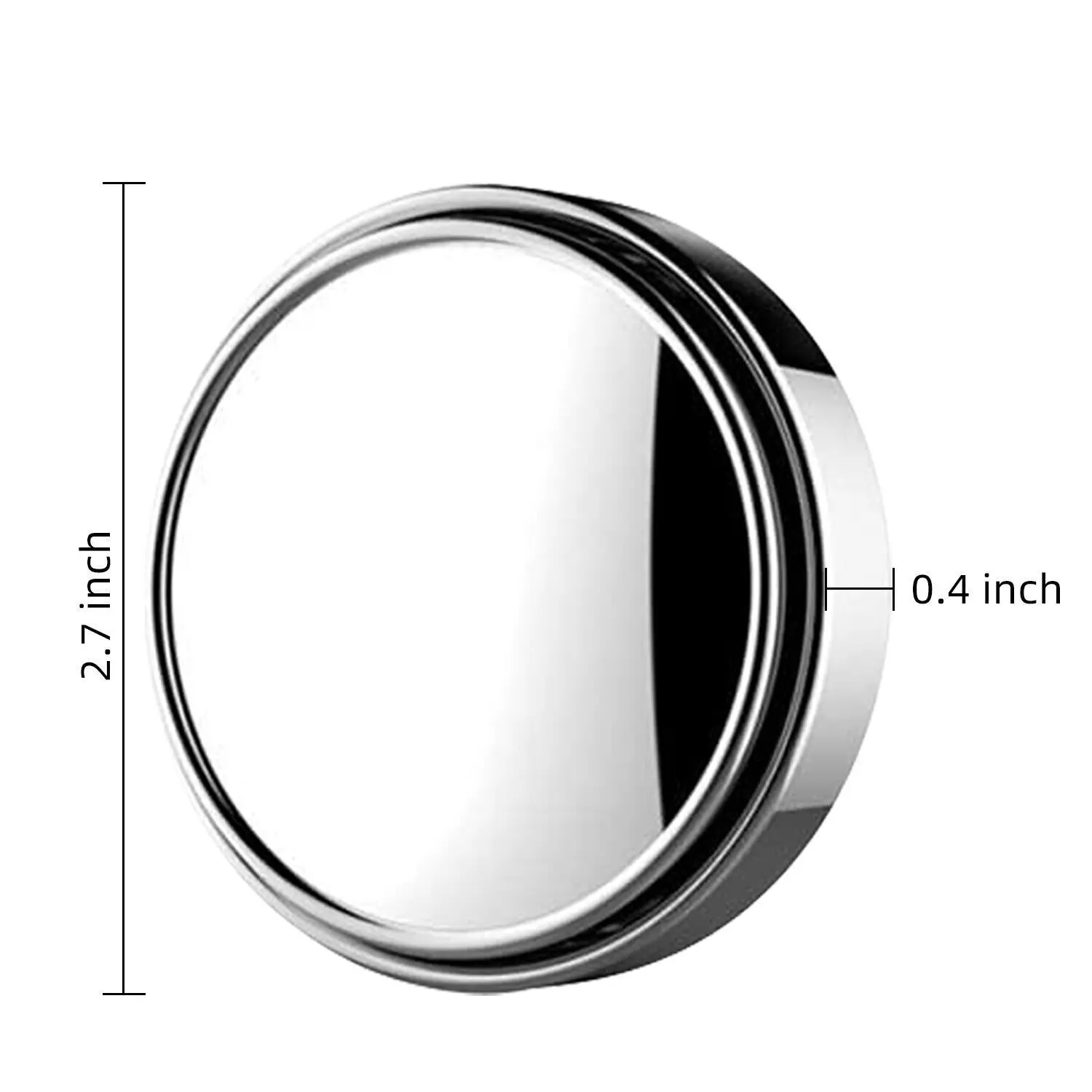 2Pcs Car Suction Cup Mount Auxiliary Rearview Mirror 360 Degree Rotating Wide-angle Round Frame Blind Spot Mirror