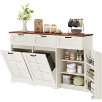 ตู้ขยะคู่แบบอเมริกันสำหรับห้องครัว, ตู้เก็บขยะแบบเอียงพร้อมลิ้นชัก, เกาะกลางครัวพร้อมที่เก็บของ, ซ่อนอยู่ 1