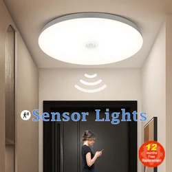 Motion Sensor LED Ceiling Lights Aisle PIR Induction Night Lamp AC85-265V Ceiling Lamp Smart Home Lighting for Hallway Corridor