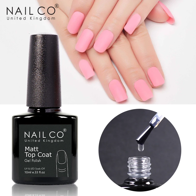 NAILCO 10ml Transparent Velvet Top Coat Gel Polish Nail Art Matte Top Base Semi Permanent Gel Varnish Blooming Coat No Wipe