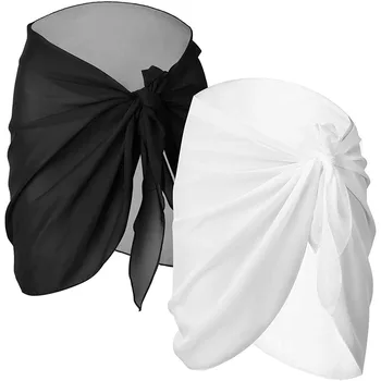 Women Chiffon Short Sarongs Bikini Cover Ups Beach Swimsuit Bathing Suit Wrap Skirt for Swimwear