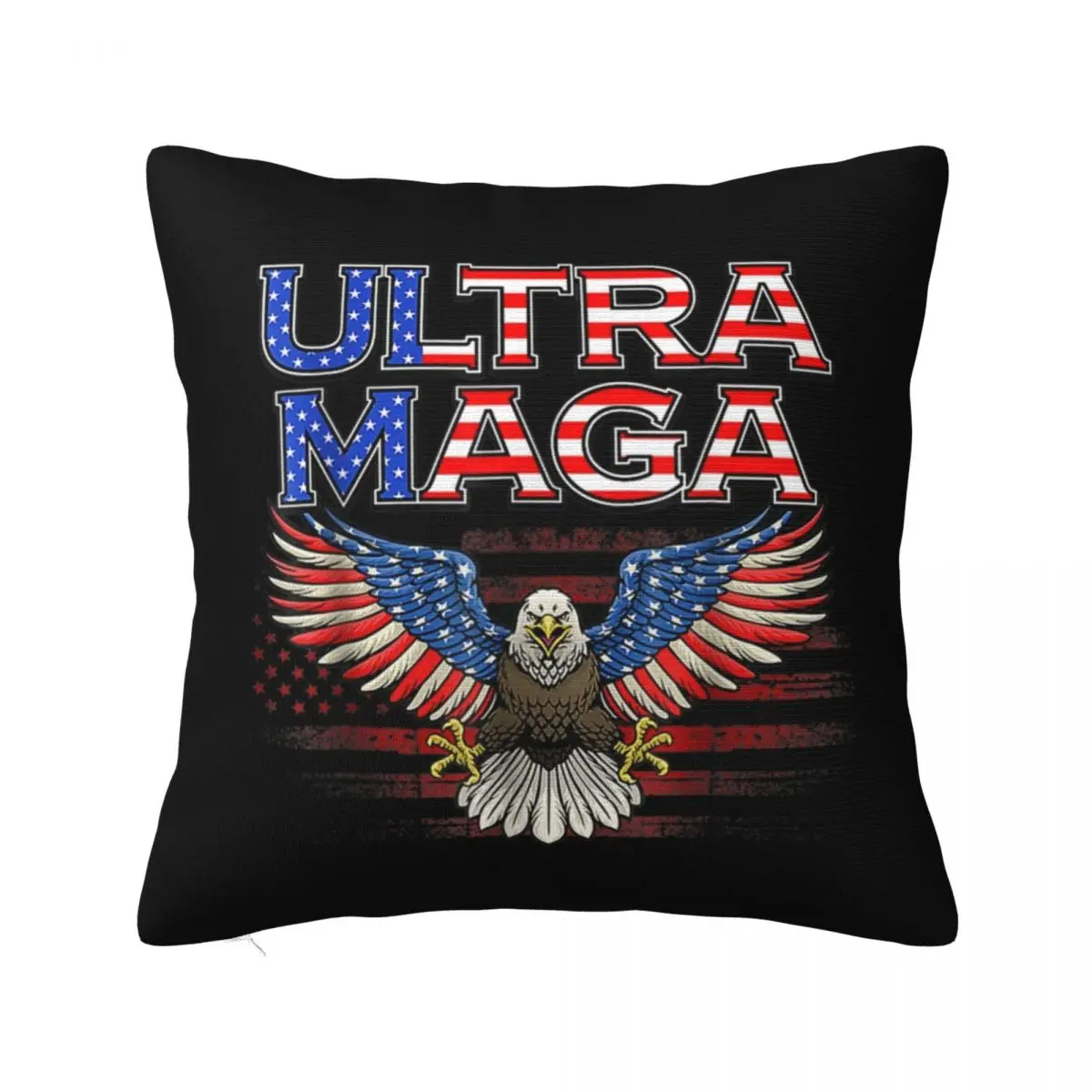 

Ultra Maga Proud Square Pillow Cases Make America Great Again Cushion Cover Awesome Zipper Decorative Pillowcover for Home