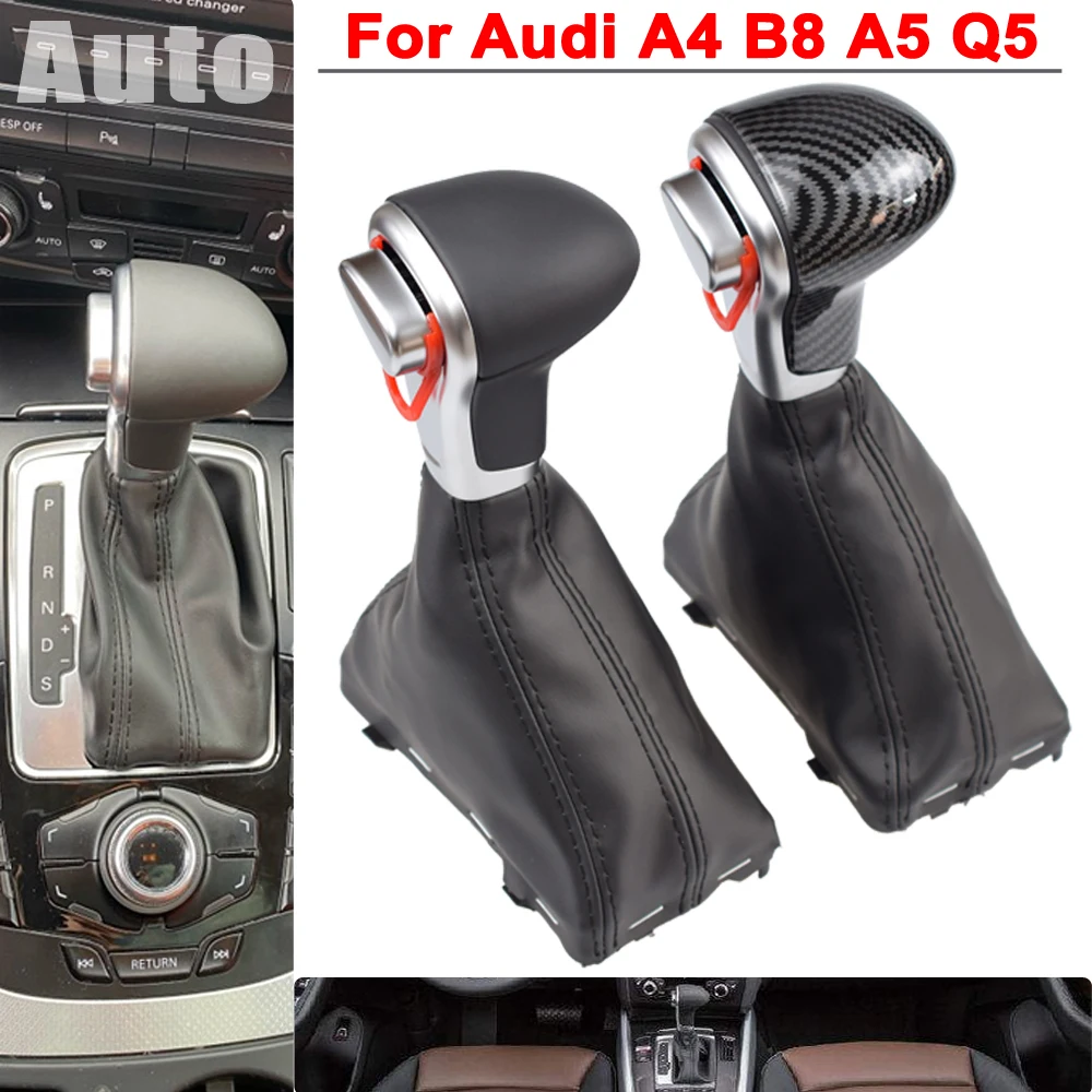 OYDDL Auto Kohlefaser Schaltknauf Schalthebel Cover Trim Kompatibel mit  Audi A4 B8 A5 S4 S5 Q5 RS4 RS5 Zubehör (Stil G) : : Auto & Motorrad