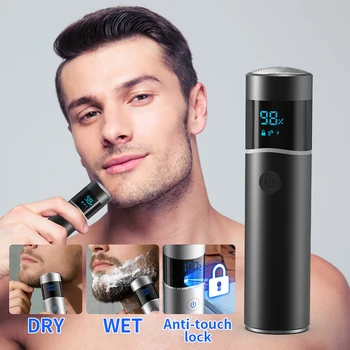 Portable Mini Men's Electric Shaver – IPX7 Waterproof Beard Trimmer