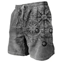 Summer Beach Shorts Compass 3D Print Men Women Holiday Casual Surfing Board Shorts Oversized Swimwear Trunks Kids Male Clothing 2